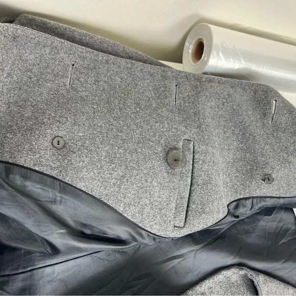 Babaton Howell Virgin Wool & Cashmere Double Breasted Coat - Heather Grey- Small - Picture 5 of 9